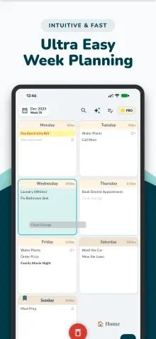 Weeklo ADHD-friendly weekly planner interface