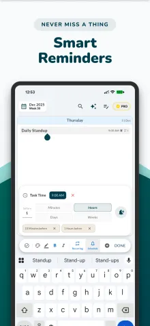 Weeklo smart reminders and notifications