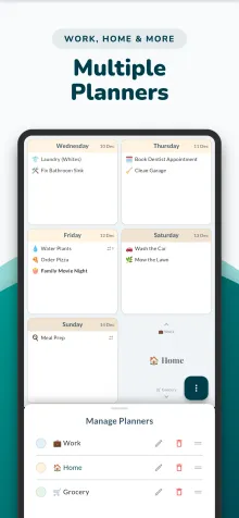 Manage multiple planners in Weeklo