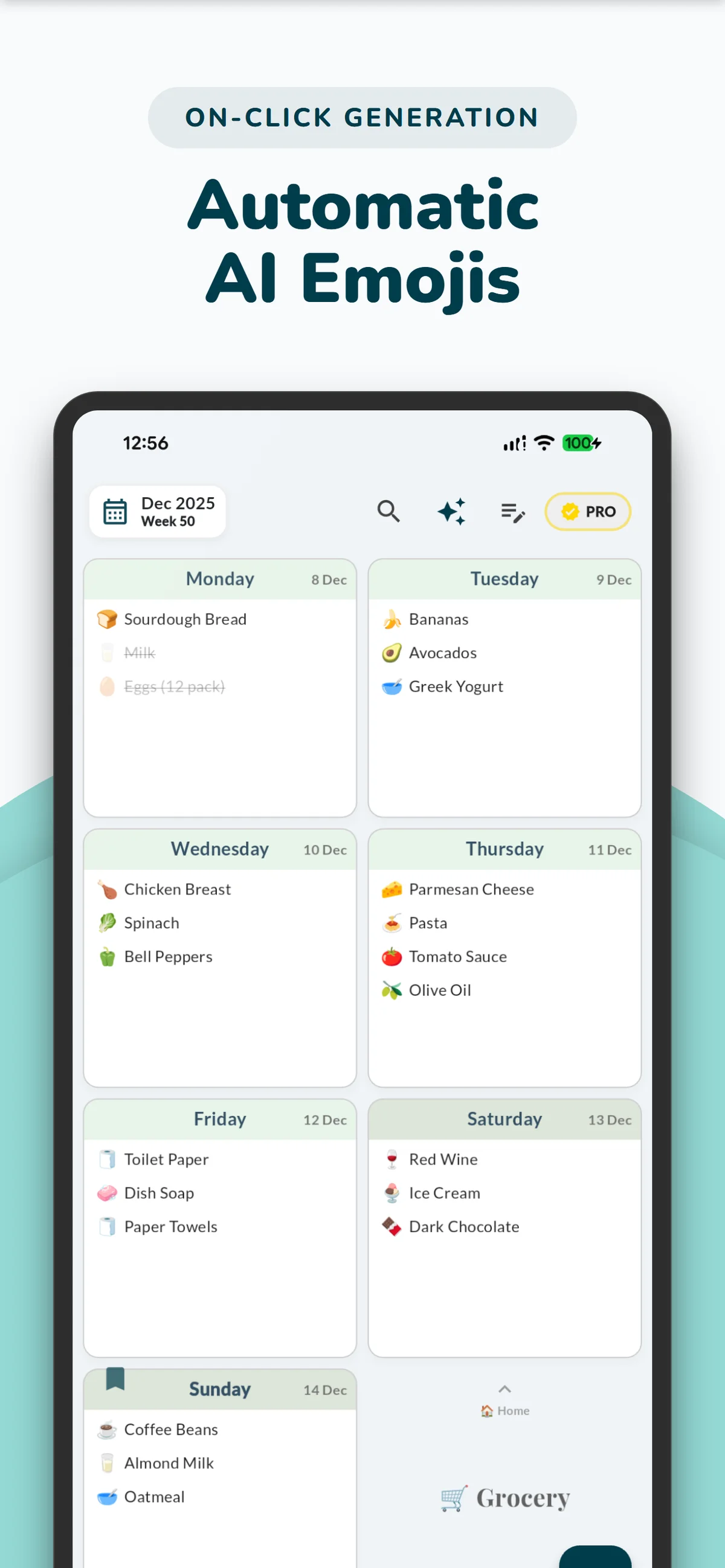 AI Weekly Planner Emoji Generation Feature