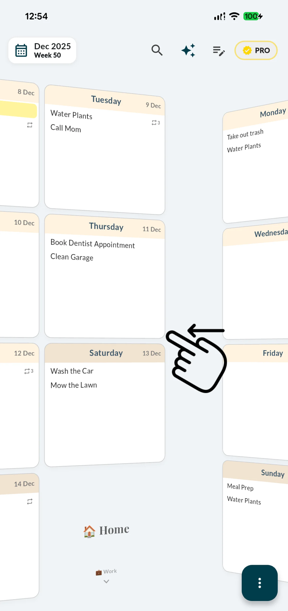 Weeklo Natural 3D Week Flip Navigation